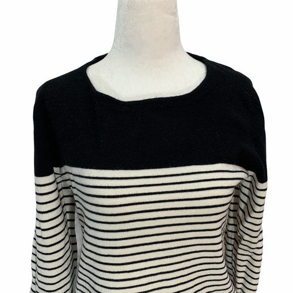 Ann Taylor LOFT Cotton/Silk Blend Striped🌸Sweater - Picture 3 of 9
